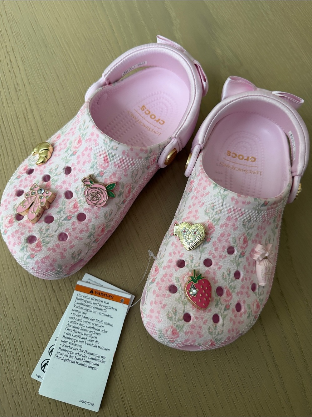 Loveshackfancy limited edition floral crocs with charms!